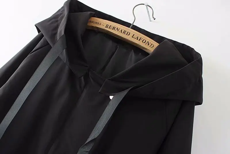 Куртка с капюшоном размера плюс 2XL, 2XL, 4XL, свободная куртка с лентами, для мальчика, друга, Harajuku, больше размера, ветровка, женская, в стиле хип-хоп, Базовая куртка