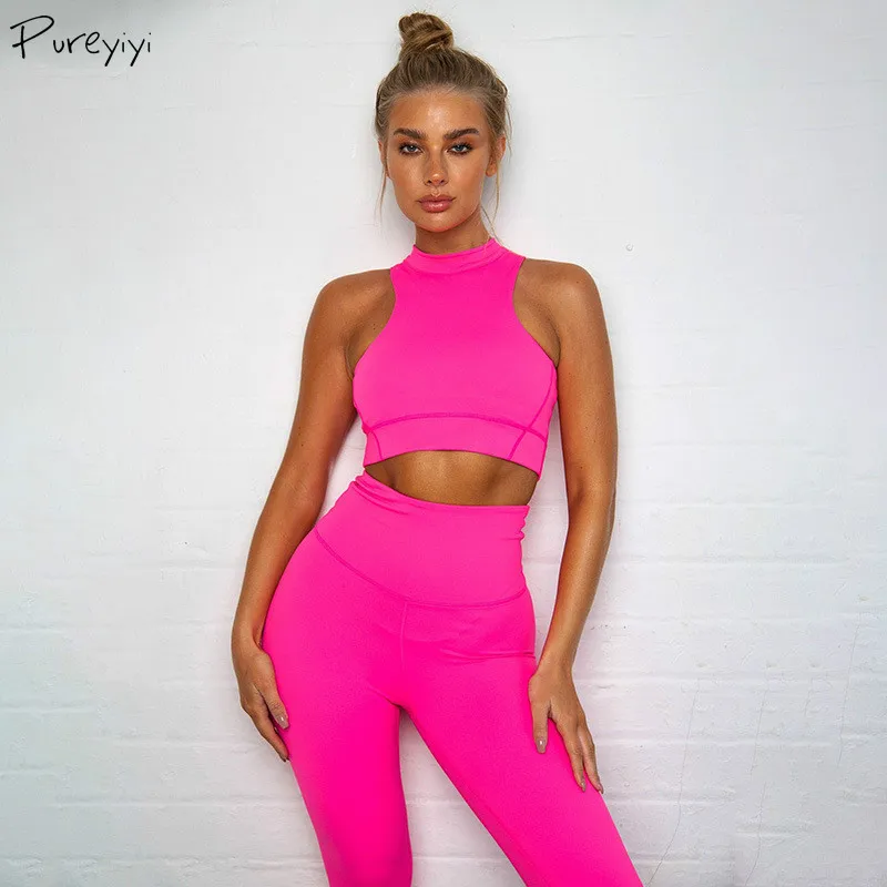 Female Fitness Sport Suits Women's Yoga Set Workout Sportswear Tracksuits Athletic Running Clothes Sporting 2 Piece | Спорт и
