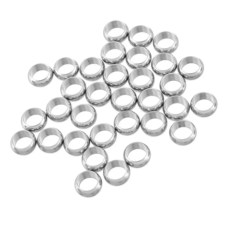 Новинка 2017 нержавеющая сталь круглые бусины с большим отверстием сделай сам мода