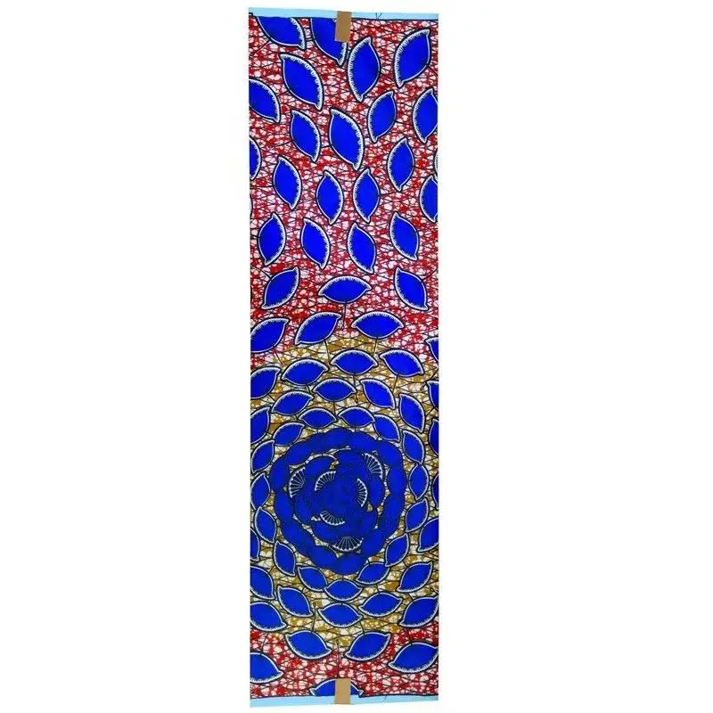 6 Yards/pc Beautiful blue flower printed pattern hollandais batik wax african cotton fabric for clothes LB23 | Дом и сад