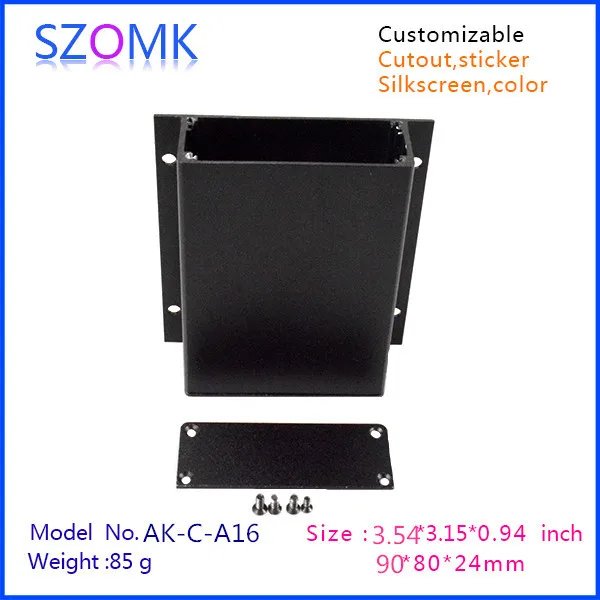 Алюминиевые электронные корпуса для печатной платы (4 шт.) 24*80*90 мм алюминиевый