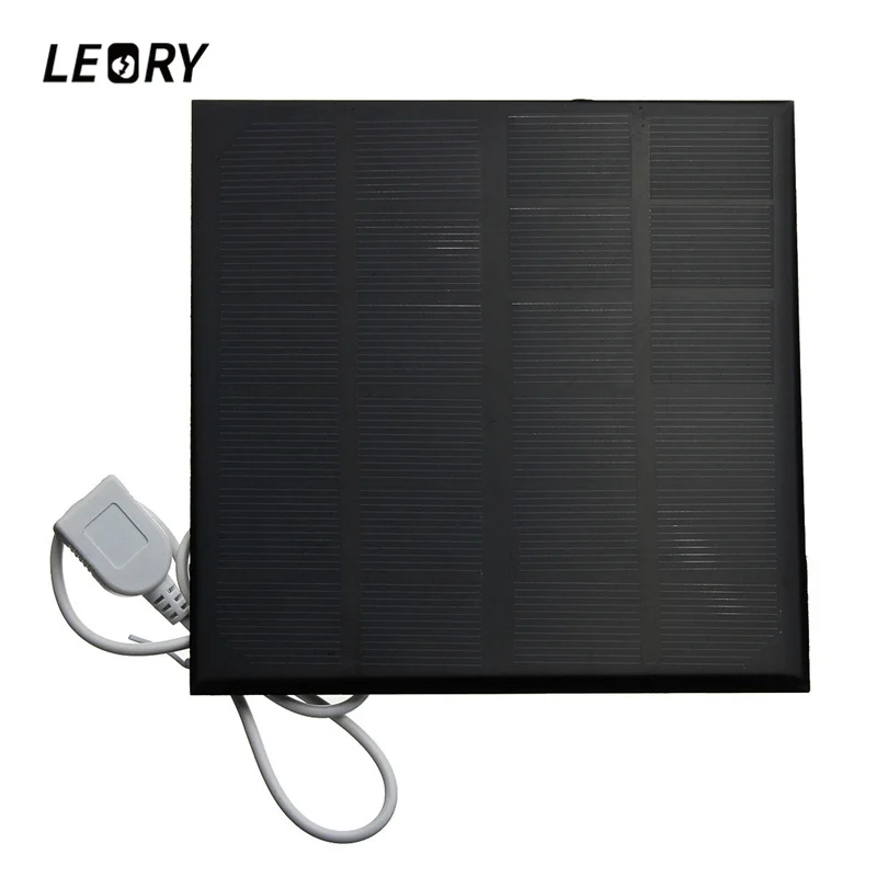 LEORY 3 W/4,5 W/6 W 6V мини солнечная панель с USB интерфейсом для мобильных телефонов Банк питания MP3