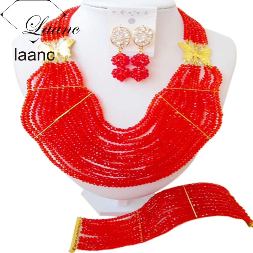 

Traditional Nigerian African Wedding Beads Bridal Jewelry Sets AL112