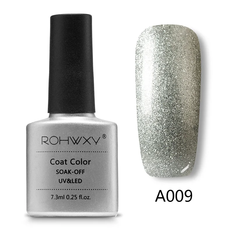 A009 ROHWXY, 60 цветов, УФ-гель для ногтей, дизайн ногтей, Гель-лак, блестящий, отмачивается, лак для маникюра, лак для ногтей, Гель-лак - Цвет: A009