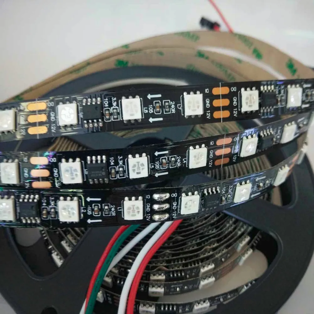 Светодиодная лента ws2811 IC 200 RGB 12 В постоянного тока не водонепроницаемая 30/5050