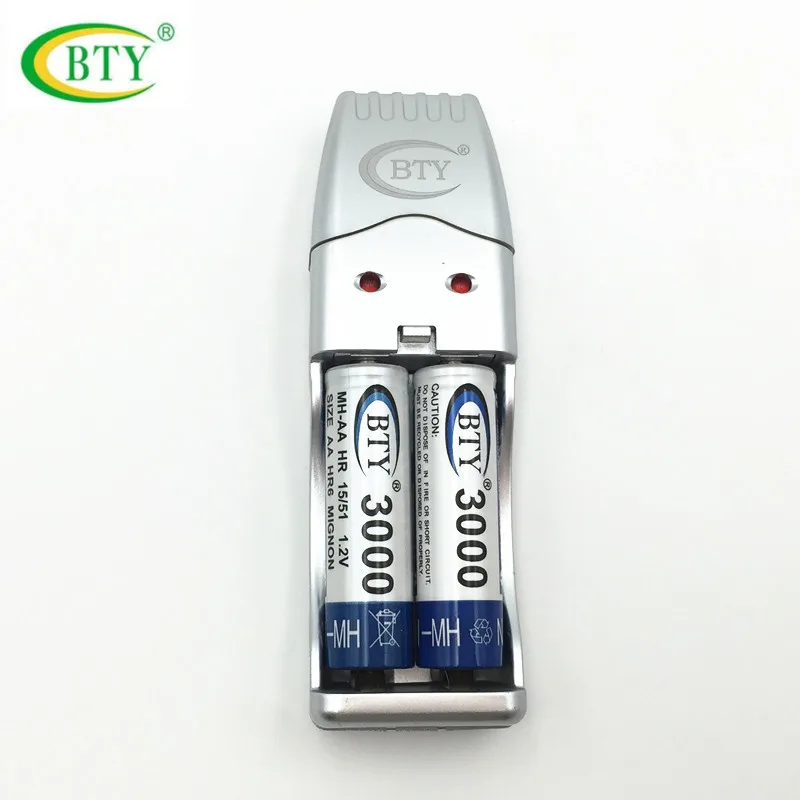 Горячая Распродажа 2 шт. AA 3000 1 В Ni MH BTY аккумуляторная батарея + AAA USB зарядное