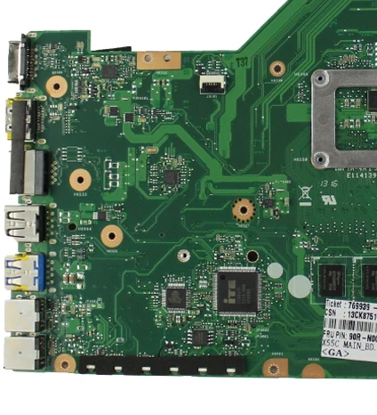 X55C материнская плата REV3.1/3 2 i3 4GB RAM для For Asus X55VD ноутбука Тест 100% OK|motherboard for asus|laptop