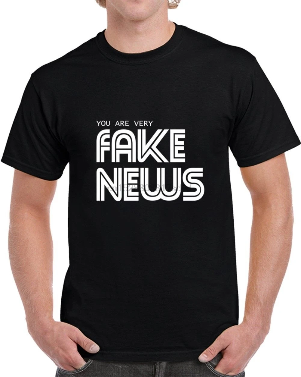 Вы очень поддельные новости черно белая мужская рубашка Newseum крутая Повседневная