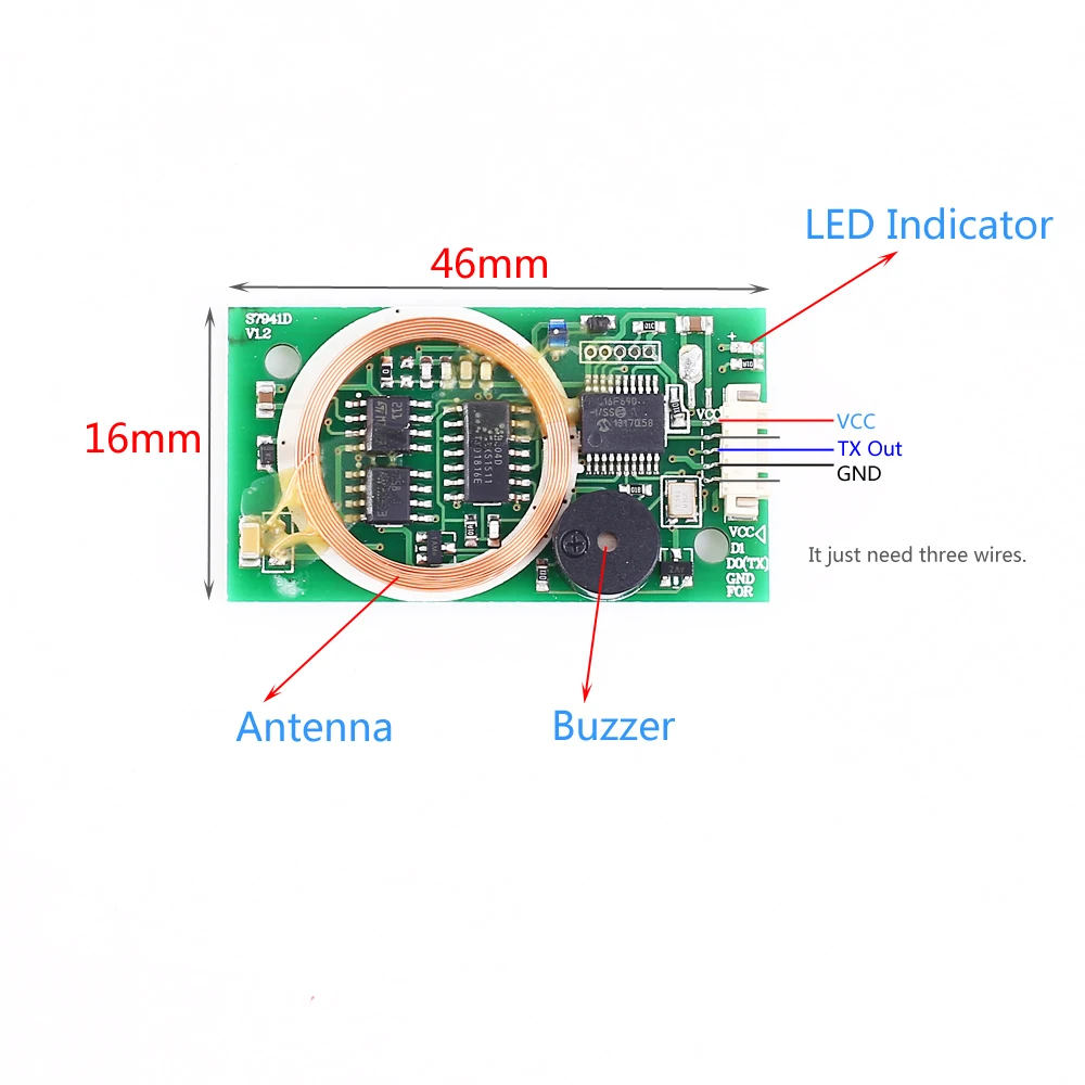 5 в 13 56 МГц 125 кГц ISO14443A двухчастотный Wiegand Reader RFID беспроводной модуль для IC/IDCard |