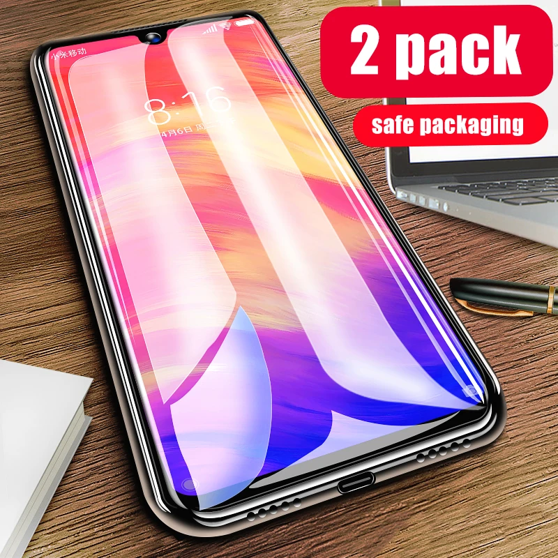 2 шт./упаковка Защитное стекло для Xiaomi Redmi Note 7 Pro Note7 Pro|Защитные стёкла и плёнки
