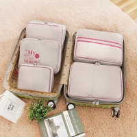 5pscset nylon portable travel pouch luggage handbag multifunction organizer bag for clothing storage
