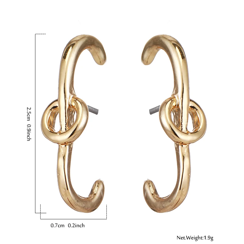 YMYW изысканный шик простой дизайн цинковый сплав серьги гвоздики высокое