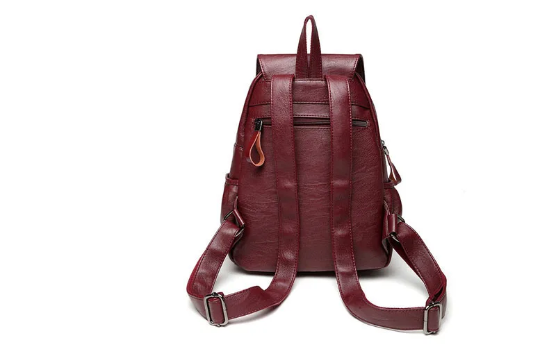 Модный женский рюкзак из натуральной кожи на молнии и сумки через плечо Mochila, школьные сумки для подростков, большой черный рюкзак для ноутбука