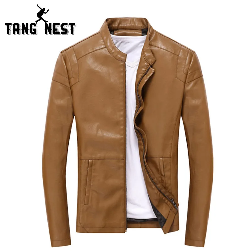 Куртка TANGNEST Мужская из искусственной кожи 5 цветов 2019|mens pu leather jacket|designer jacketgood jacket |