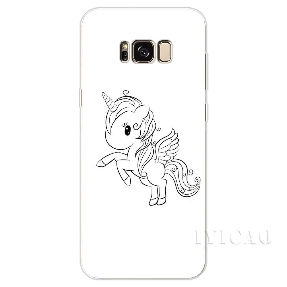 IYICAO милый единорог мультфильм жесткий чехол для Samsung Galaxy A3 A5 2015 2016 2017 A6 A7 A8 A9 плюс