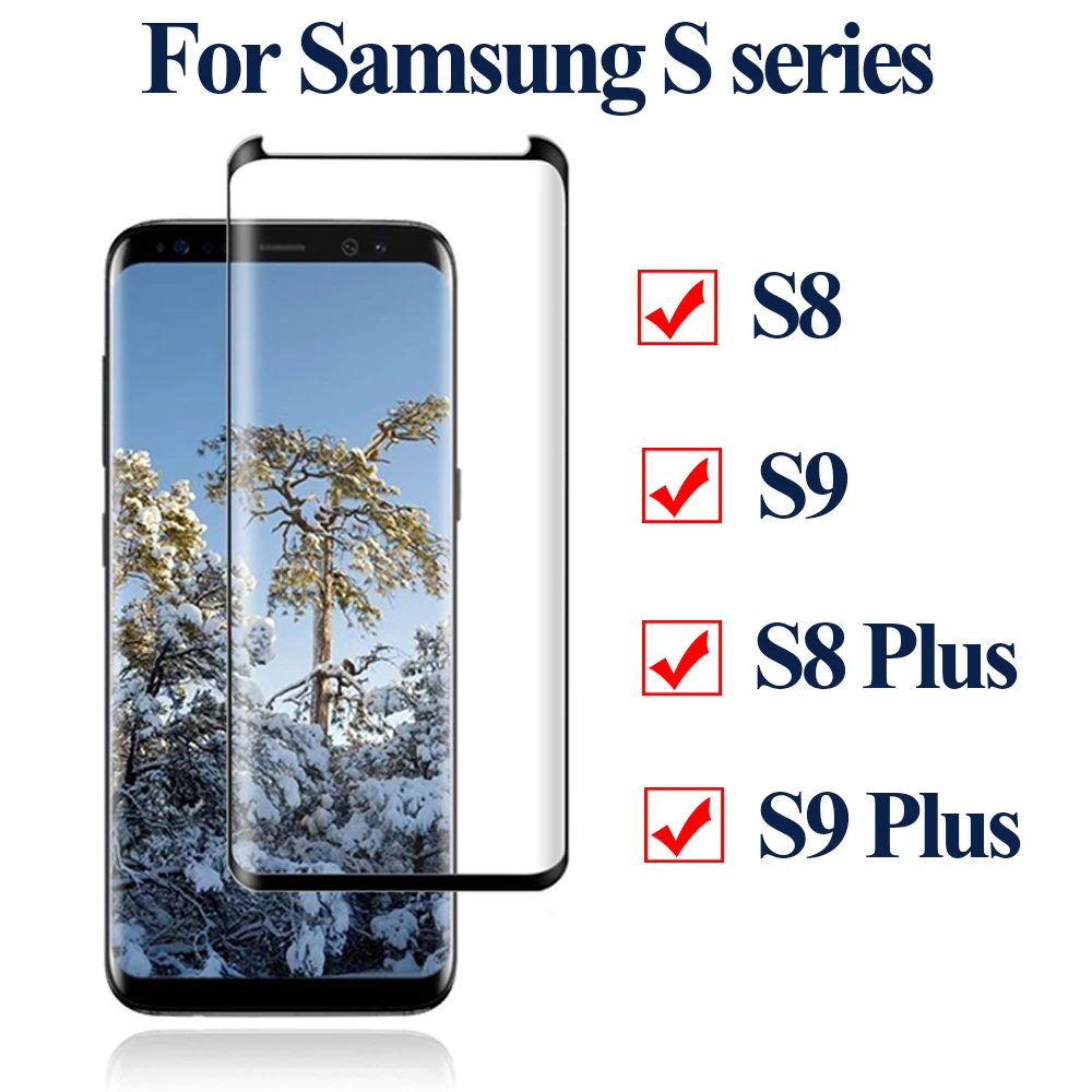Протектор экрана для Samsung Galaxy S8 стекло на протектор 3D Изогнутые s9 plus защитное s9plus