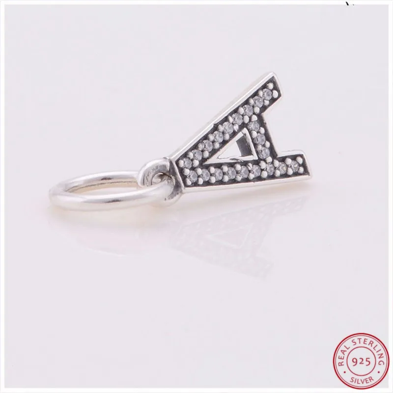 Dazzing трендовые Подвески с буквой А четким CZ DIY Fit PANDORA Серебро 925 оригинал для