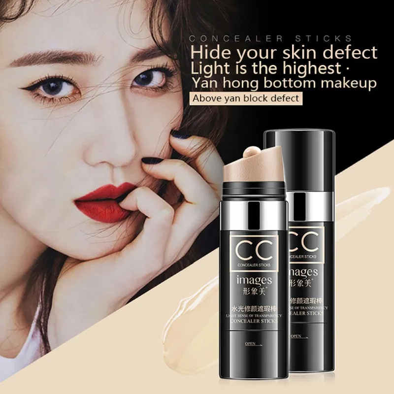 

Face Natural Air Cushion CC Moisturizing Foundation Makeup Cover Up Waterproof Whitening Concealer Stick Brighten Skin Color