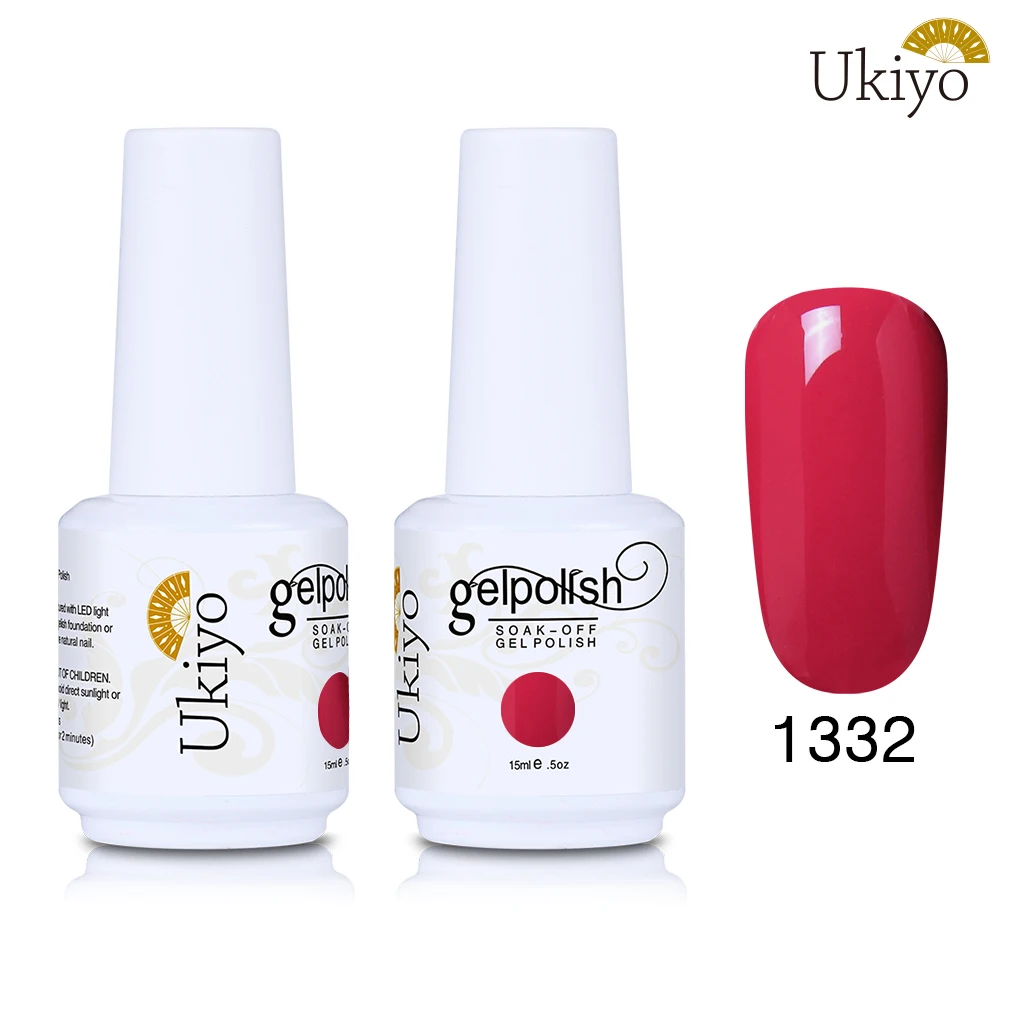 1332 Ukiyo 15 мл Лак для ногтей 170 великолепный цвет Гель-лак для ногтей Vernis полуперманентное верхнее покрытие Базовое покрытие гель-лаки для ногтей Гель-лак - Цвет: 1332