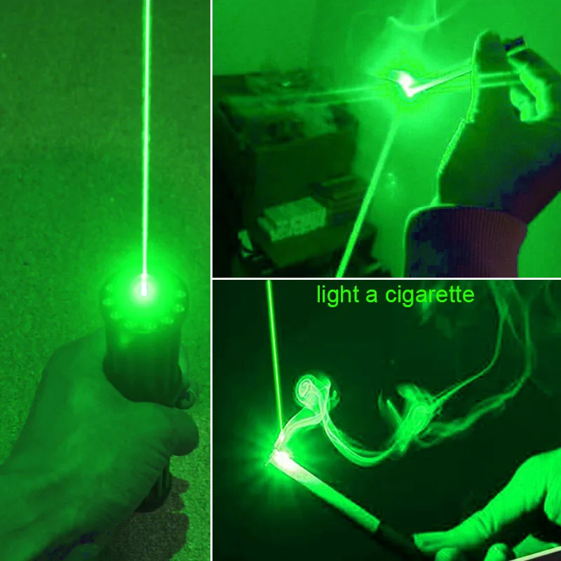 CWLASER мощный зеленый лазер 1 Вт 520 нм Фокусируемый гатлинг плюс Зеленая лазерная указка с роскошный чехол(3 цвета