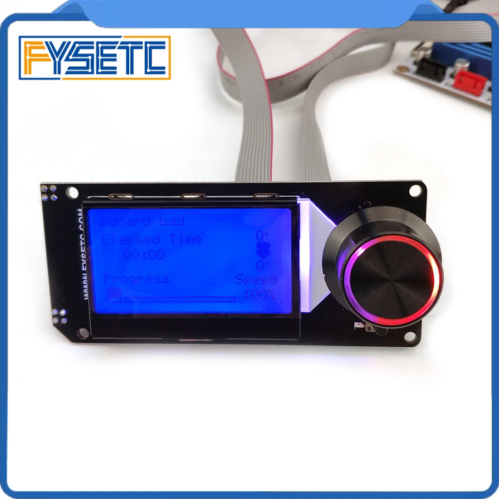 Тип A MINI12864 ЖК-экран mini 12864 v2.1 дисплей RGB подсветка черная поддержка Marlin DIY для SKR с sd-картой части 3d принтера