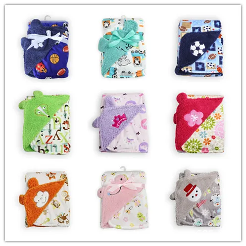 Новинка 2019 утепленное Двухслойное флисовое Пеленальное Одеяло для