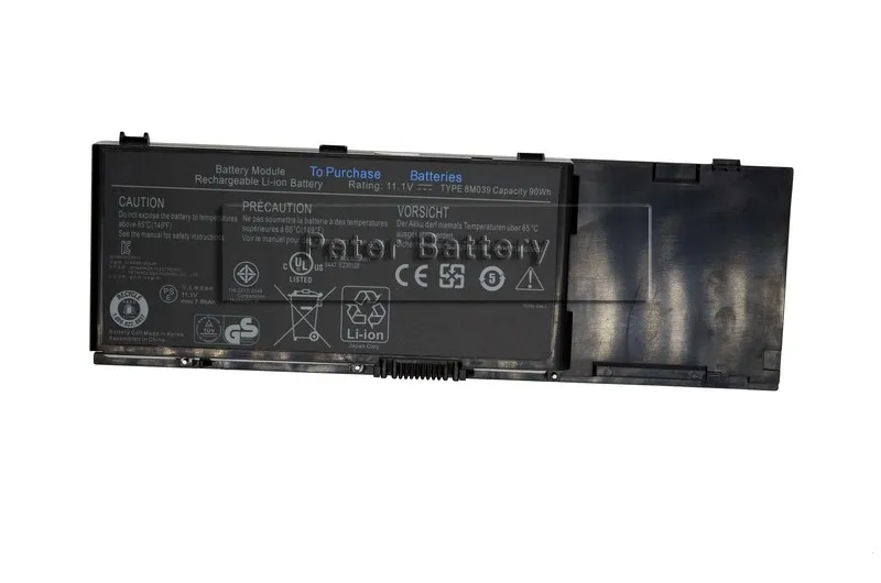 JIGU 312 0873 8M039 C565C DW842 KR854 Оригинальный аккумулятор для ноутбука Dell Precision M6400 M6500 11 1 V