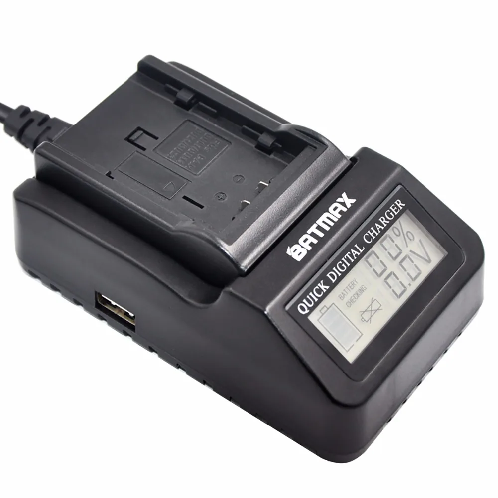2 x 6000mAh VW-VBG6 VWVBG6 VBG6 Li-Ion Battery + LCD Ultra Fast Charger for Panasonic Camcorder and AG-AC160A | Электроника