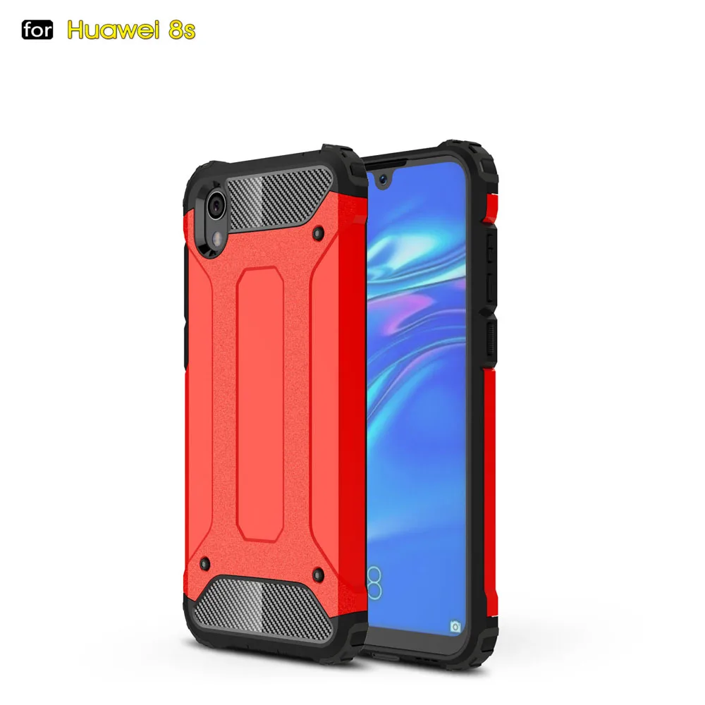 Противоударный чехол с рисунками huawei Honor 8S Чехол для huawei Honor 8S Y5 KSE АНМ LX9 LX1 LX2 LX3 телефона чехол-лента на заднюю панель - Цвет: Red