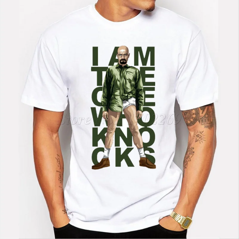 Новые модные мужские футболки во все тяжкие I an the one who knock Walt белые забавные топы с