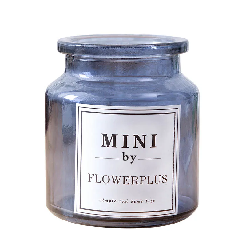 Украшение для дома садовые цветные стеклянные вазы цветов Настольная бутылка