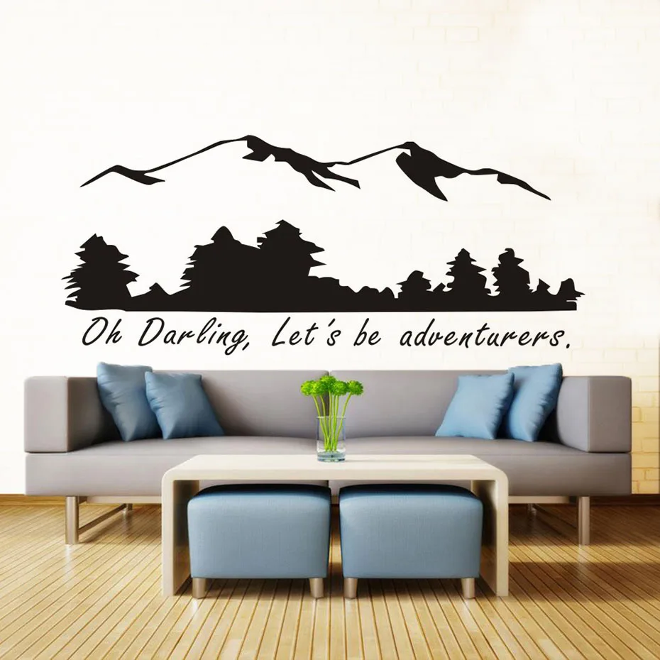 Oh Darling Let'S Be Adventurers наклейки на стену горный Декор для дома с лесным пейзажем