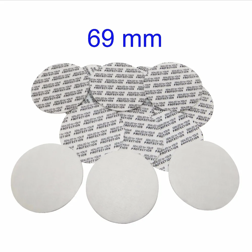 Вкладыши самоклеящиеся диаметр 69 мм 200 шт.|self-adhesive| |
