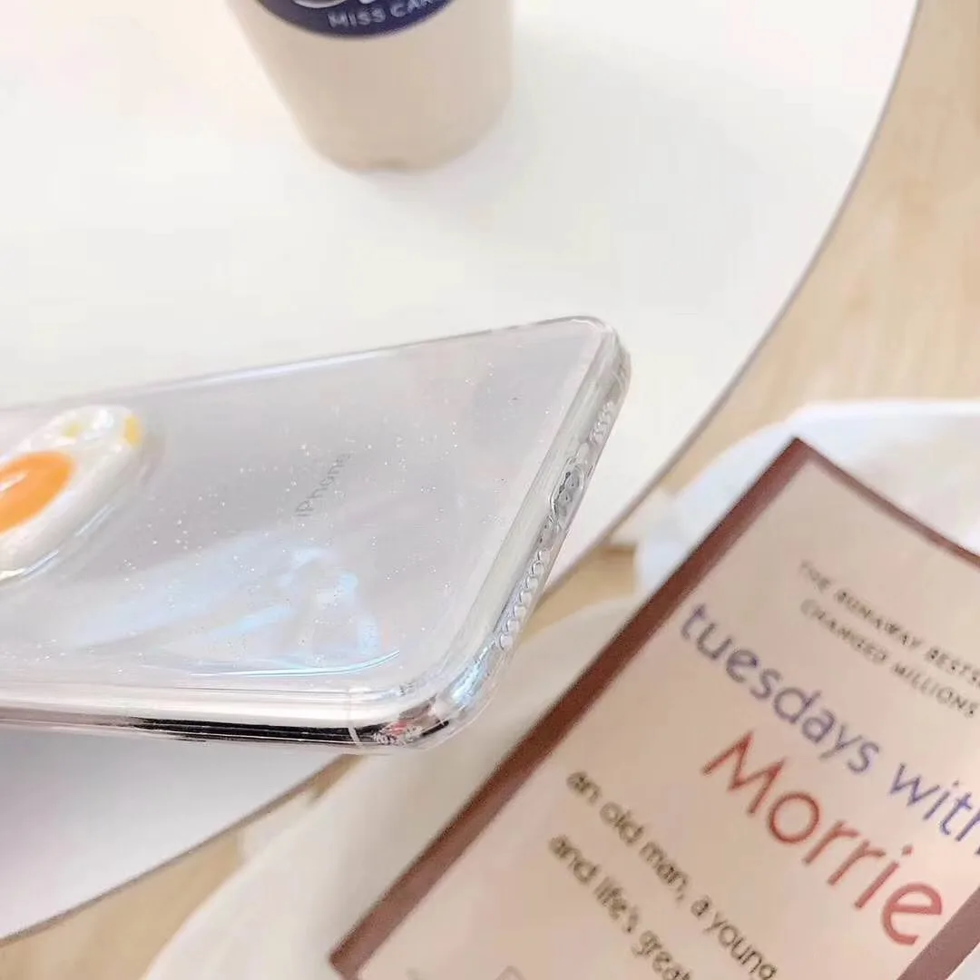 Kuutti Squishy Cute 3D Egg Clear TPU Summer Phone Cases for iPhone 6 6s 7 8 Plus X XR XS Max Covers iphone xs max Case Gifts |
