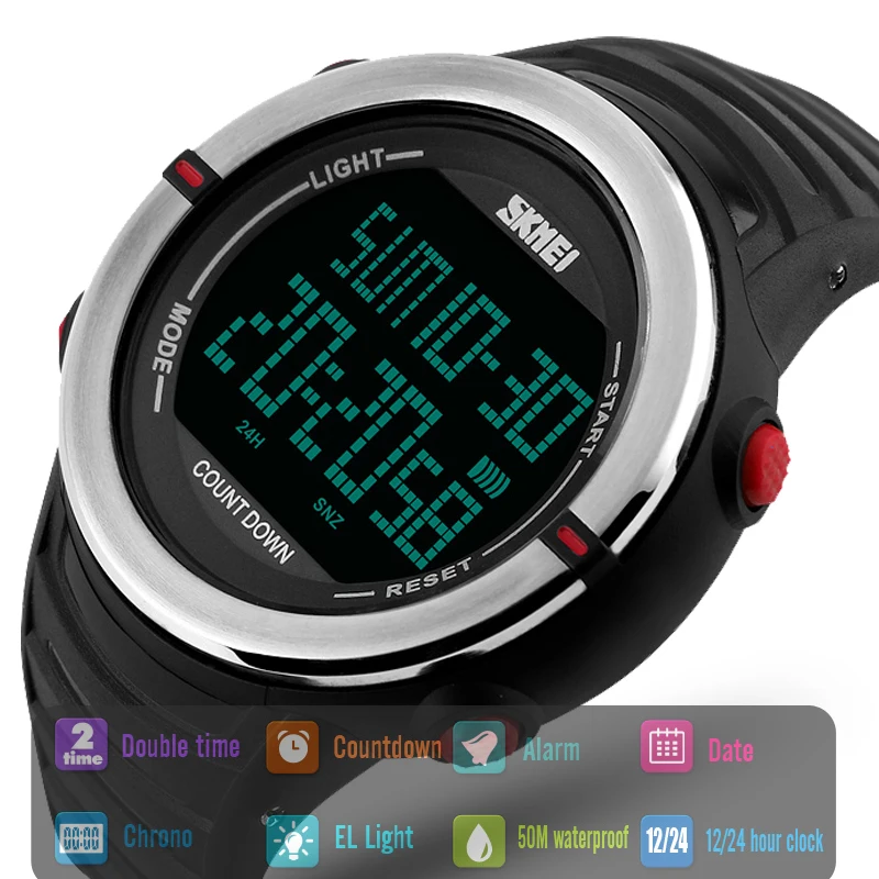 Спортивные часы reloj hombre SKMEI мужские Модные многофункциональные армейские