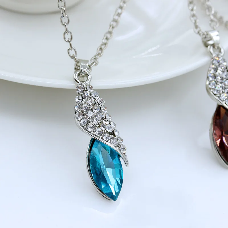 Красная синяя зеленая розовая блестящая капельная прозрачная подвеска в виде