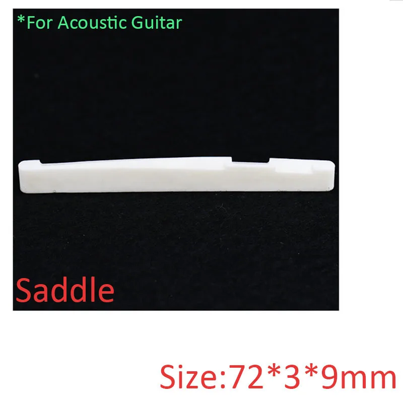 Saddle 72MMx3MMx9MM 1 шт. гитарное седло Замена гайки бежевая кость буйвола мост седло гайка щелевая для гитарных частей аксессуары - Цвет: Saddle 72MMx3MMx9MM