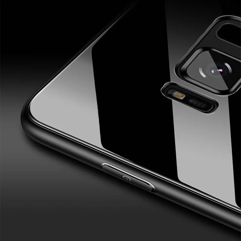 Yuetuo оригинальный роскошный стеклянный зеркальный чехол для samsung galaxy s8 plus s8plus