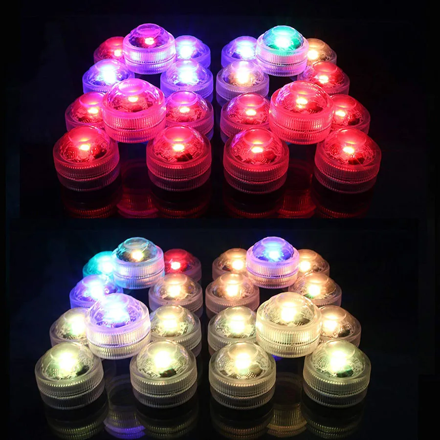Водонепроницаемая погружная Светодиодная лампа RGB на батарейках подводный