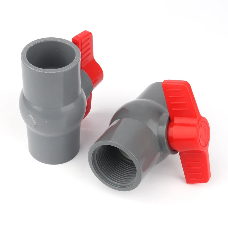 

3pcs/lot 20-50mm PVC Globe Valve Water Pipe Connector Agriculture Garden Irrigation Fittings Aquarium Water Supply Tube Joint