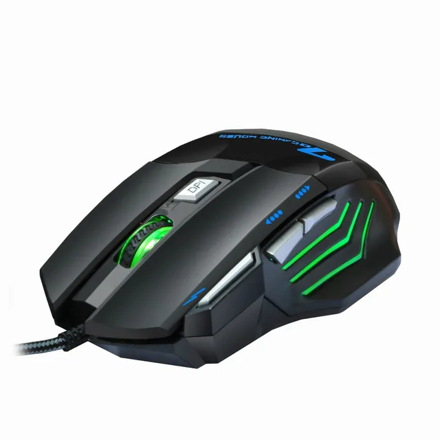 5500 DPI Gaming Mouse 7 Button LED Optical Wired USB Mouse Mice Game Mouse Silent/sound Mause For PC Computer Pro Gamer 4