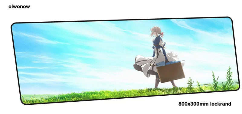 Violet evergarden коврик для мыши для геймера, цветной игровой коврик для мыши 800x300x3 мм, рождественский подарок, ноутбук, эргономичный коврик для мыши
