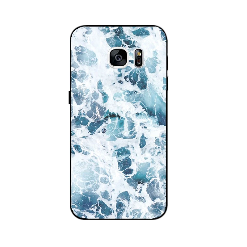 Черный мягкий ТПУ для Samsung Galaxy S7 чехол телефона G930 G9308 ультра тонкий из кожи DIY