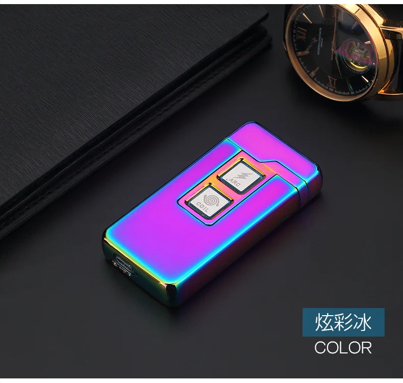 Новинка 2-в-1 смарт-Электронная зажигалка 2 в 1 с катушкой USB-зажигалка