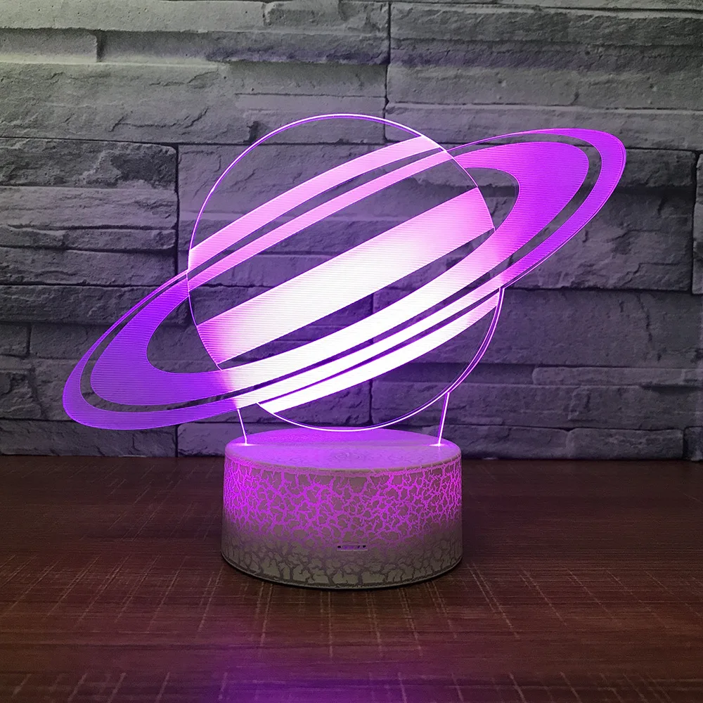 Ночсветильник Saturn Вселенная 3D небо планеты светодиодный светодиодная лампа 7