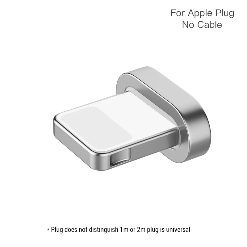 For Apple Plug Магнитный зарядный кабель 1 м, кабель Micro USB для iPhone XR XS Max X 8 7 6 S, магнитное зарядное устройство usb type C, светодиодный кабель для зарядки - Тип штекера: For Apple Plug