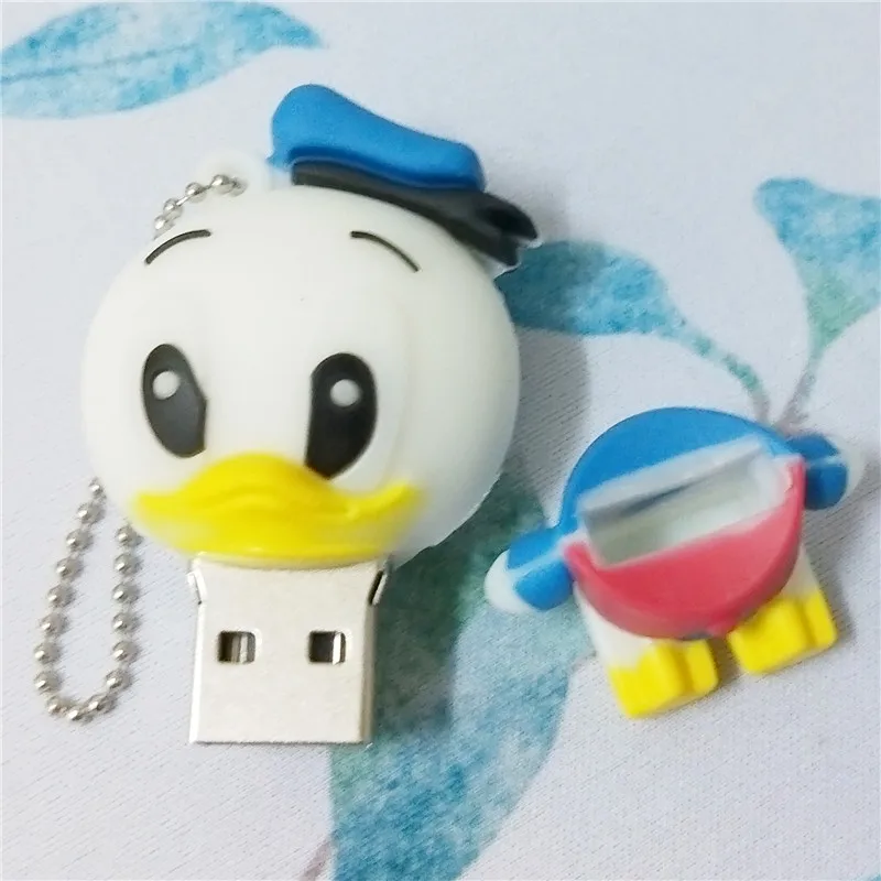 Usb 2 0 диск с милым мультяшным животным уткой 4 ГБ 8 16 32 64 флешка тигром USB флеш