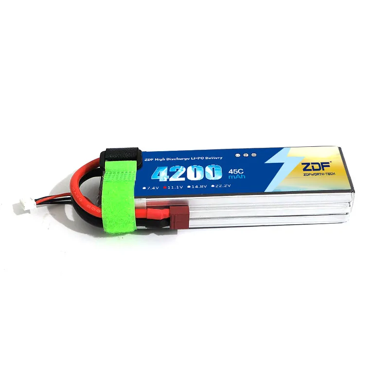 Аккумулятор ZDF Lipo 3S 11 1 В 4200 мА · ч 45C для радиоуправляемого автомобиля