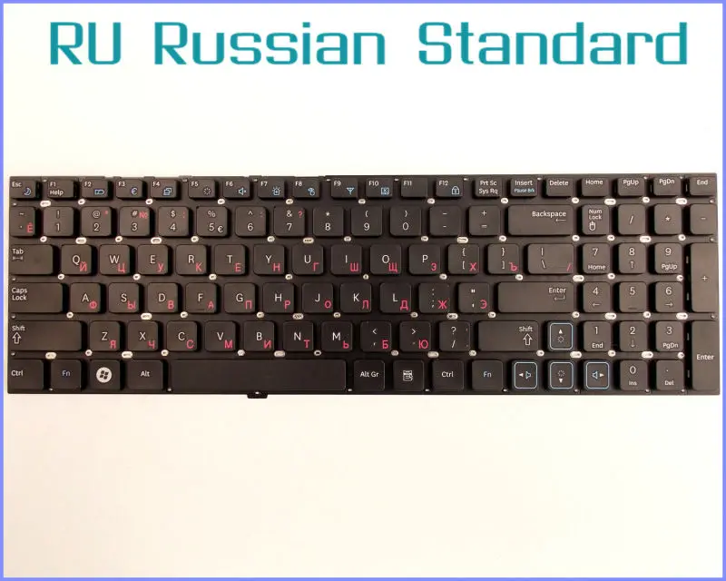 Русская версия RU Клавиатура для ноутбука Samsung RC512 RV518 RC520 RC510 RC530 S3511 E3511|russian keyboard