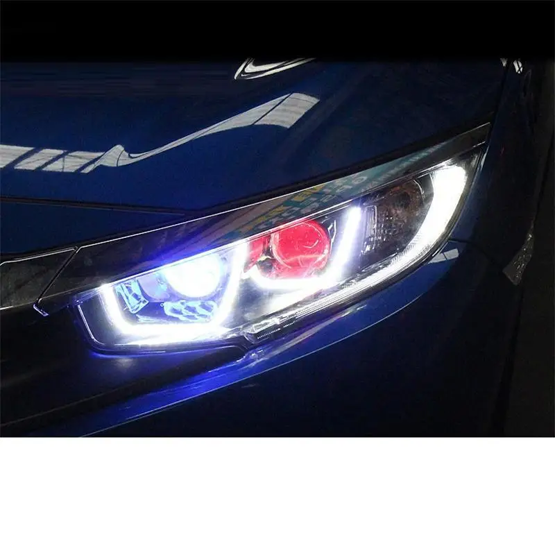 DEL # Cob боковой сигнал поворота Drl Luces Led Para Авто дневные ходовые Автомобильные фары